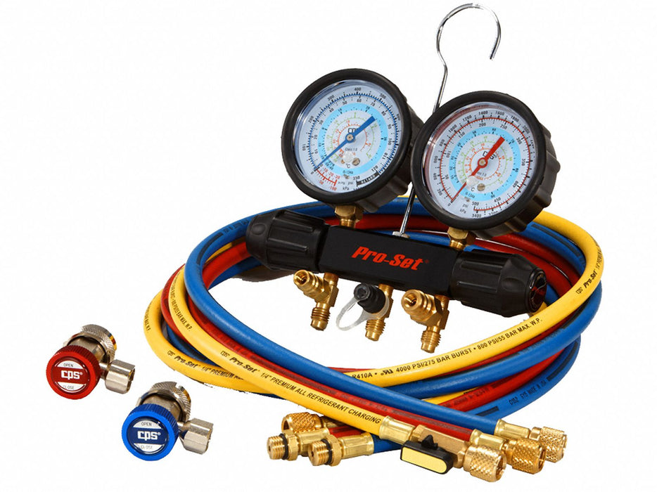 Manifold Gauge Set 6 ft L 3 1/8 in Gauge