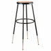 Black Hardboard Stool 31-39 H Stationary