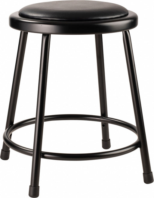 Black Vinyl Stool 18 Welded Tube Leg