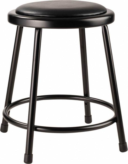 Black Vinyl Stool 18 Welded Tube Leg