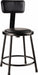 Black Vinyl Stool Back 18 Stationary