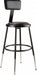 Blk Vinyl Stool Back 19-27 H Stationary