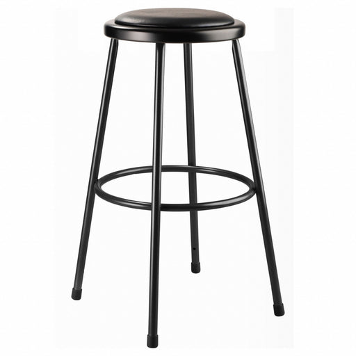 Black Vinyl Stool 30 Welded Tube Leg