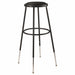 Blk Vinyl Stool 31-39 H Welded Tube Leg