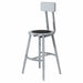 Black Center Metal Stool Back 18-26 