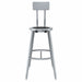 Black Center Metal Stool Back 24-32 