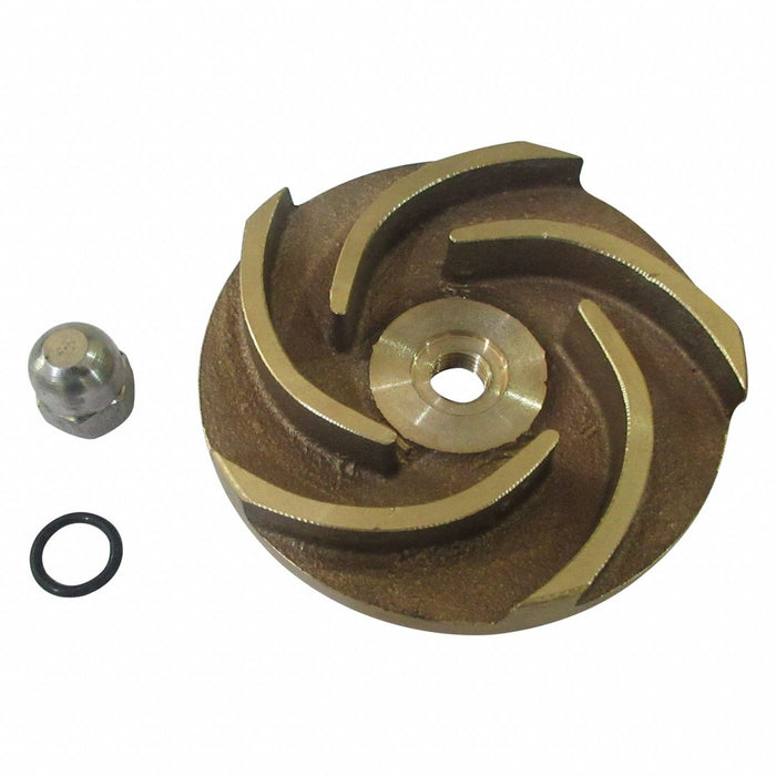 Impeller 3 3/8 Dia Semi-Open Bronze