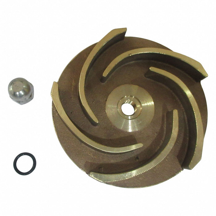 Impeller 3 3/8 Dia Semi-Open Bronze