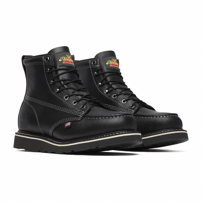 Black Moc Toe Wedge Boot 6 14 EE