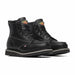 Black Moc Toe Wedge Boot 6 14 D