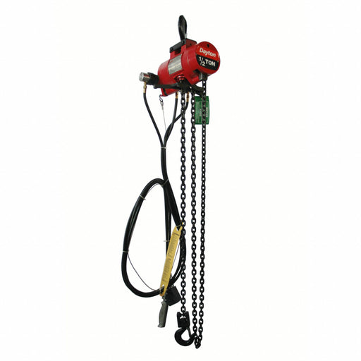 Air Chain Hoist Cap. 1 000 lb 15 ft