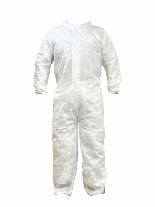 Collared Coveralls M White Bulk PK25