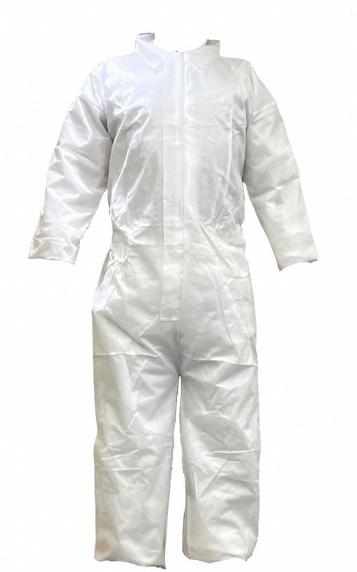 Collared Coveralls M White Bulk PK25