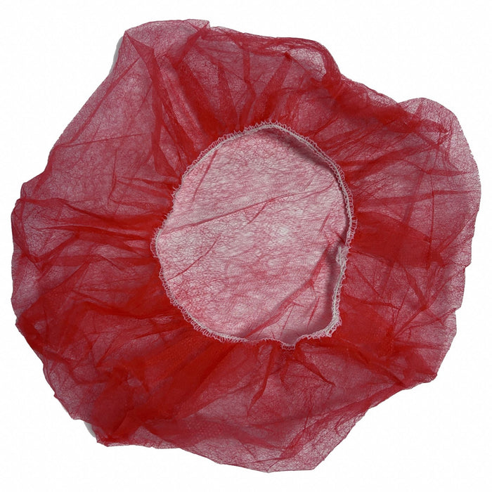 M9075 Bouffant Cap Polypropylene Red PK100