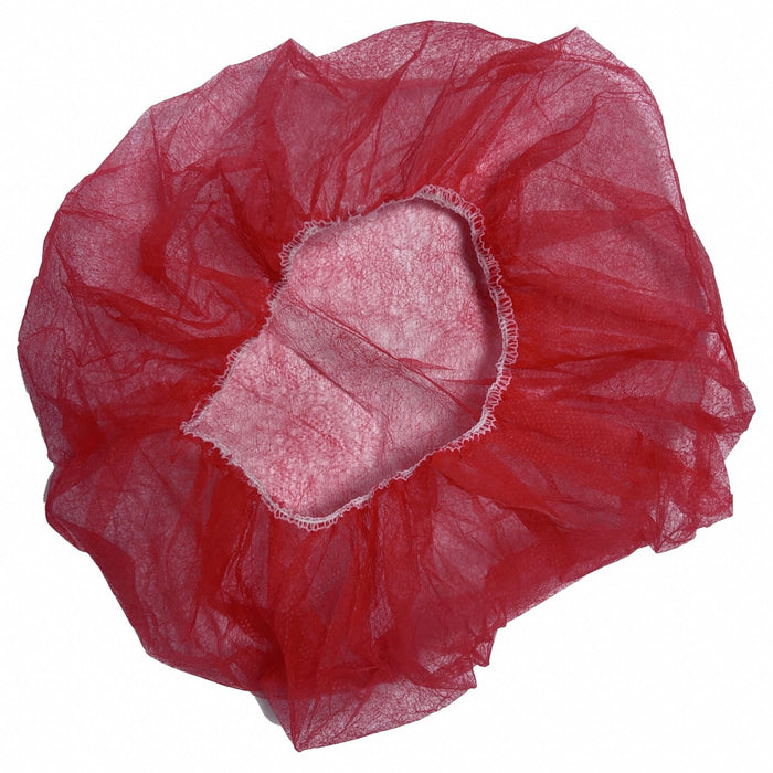 Bouffant Cap Polypropylene Red PK100