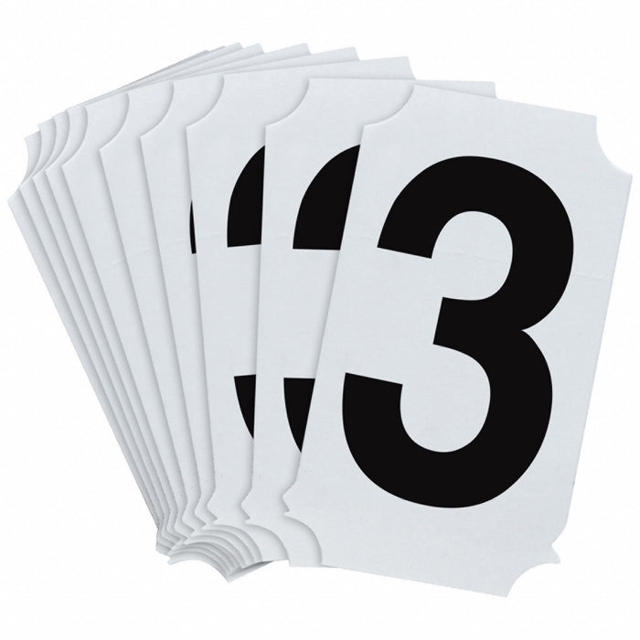 NumberLabel Polyester 2inH 1-3/4inW PK10
