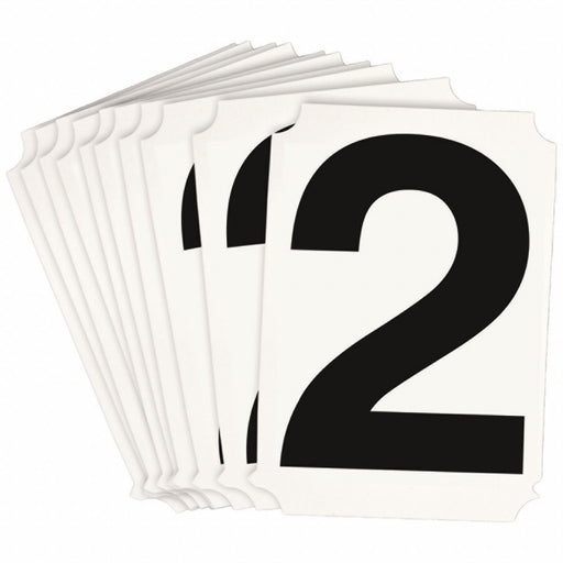 NumberLabel Polyester 3inH 2-1/2inW PK10