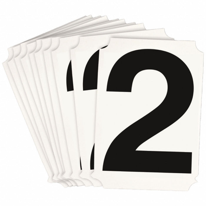 NumberLabel Polyester 3inH 2-1/2inW PK10