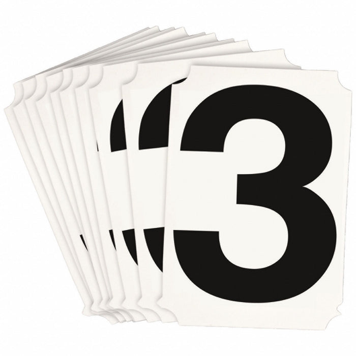NumberLabel Polyester 3inH 2-5/8inW PK10