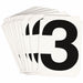 NumberLabel Polyester 3inH 2-5/8inW PK10