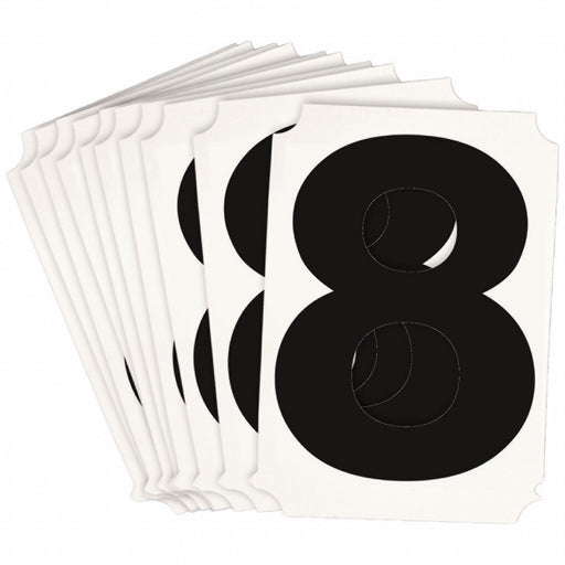 NumberLabel Polyester 3inH 2-5/8inW PK10