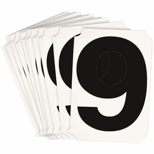 NumberLabel Polyester 3inH 2-5/8inW PK10
