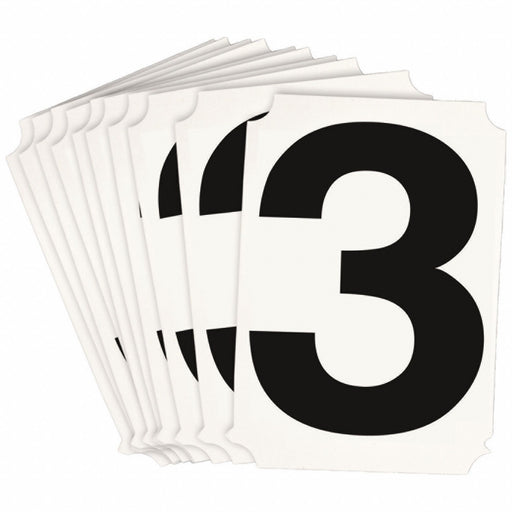 NumberLabel Polyester 4inH 3-1/2inW PK10
