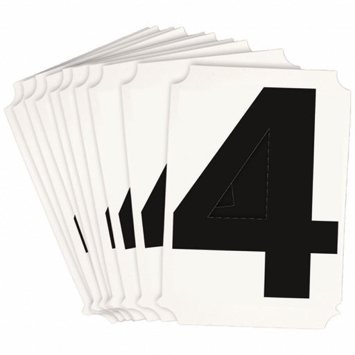 NumberLabel Polyester 4inH 3-5/8inW PK10
