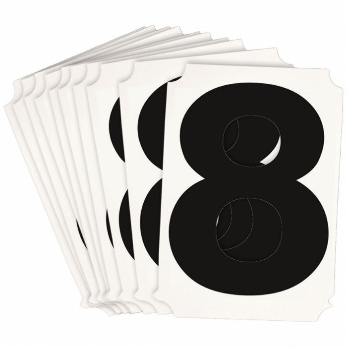 NumberLabel Polyester 4inH 3-5/8inW PK10
