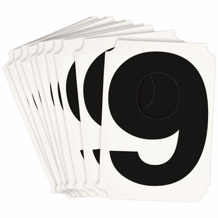 NumberLabel Polyester 4inH 3-5/8inW PK10