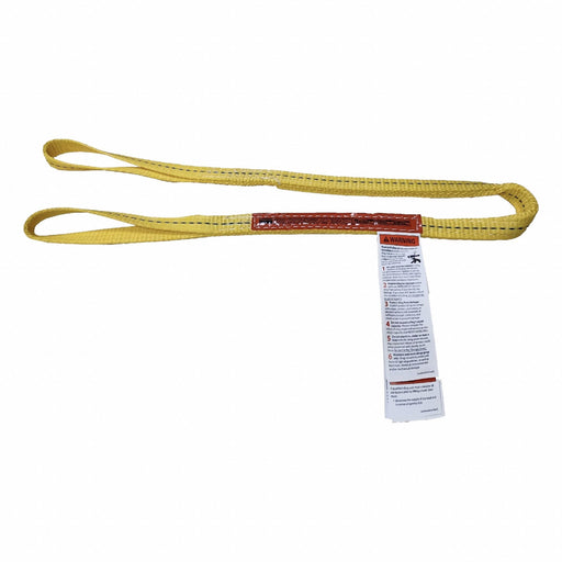 Web Sling Yellow Flat Eye Polyester