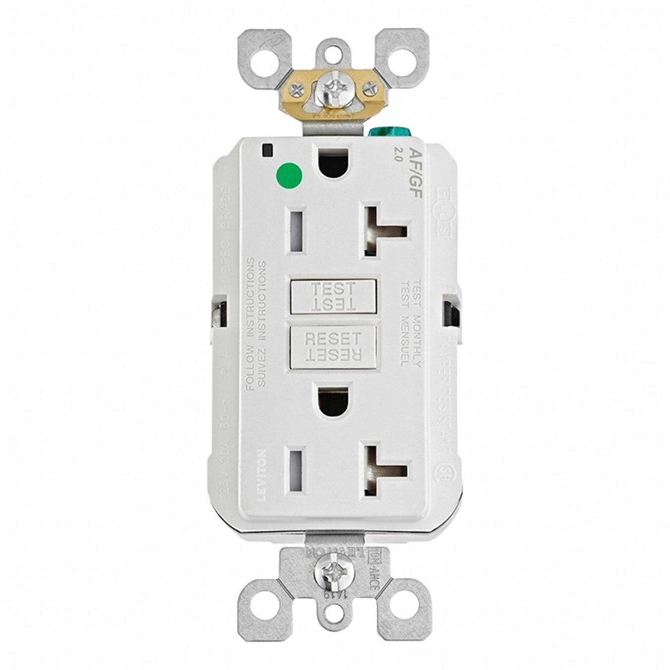 Receptable Outlet Hospital Grade White