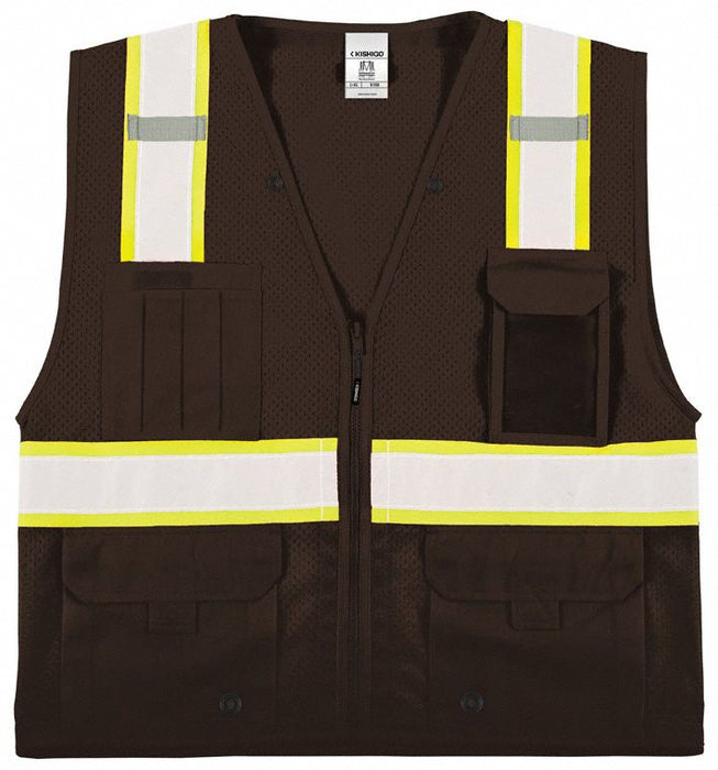 Safety Vest Brown Size S/M