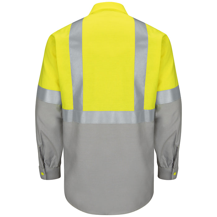 Men's Hi-Visibility Long Sleeve Ripstop Work Shirt - Type R, Class 2
