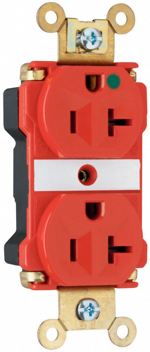 Receptacle 125V AC Red