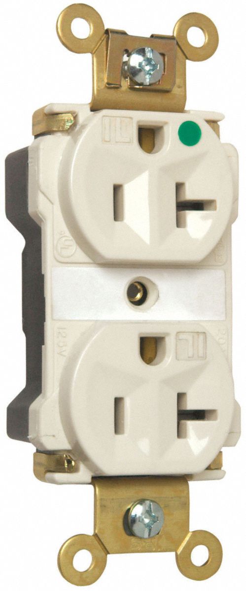 Receptacle 125V AC Light Almond