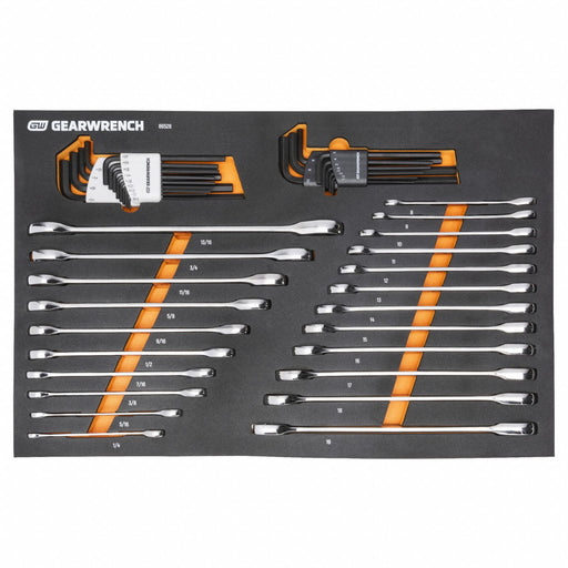 Combination Wrench Set Tray Alloy Steel