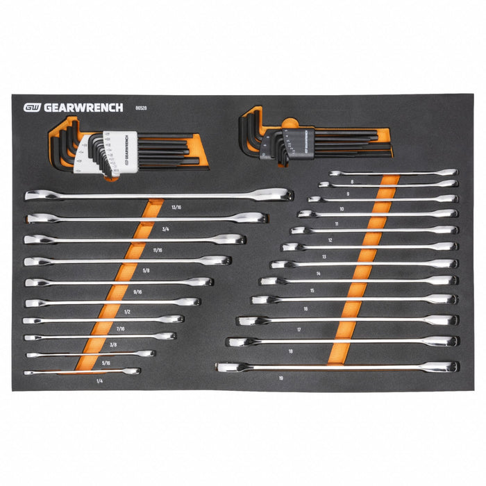 Combination Wrench Set Tray Alloy Steel