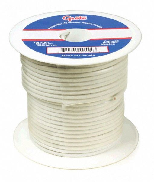 PrimaryAutomotiveWire 8AWG White 25ft
