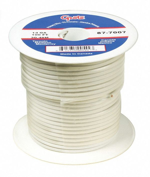 PrimaryAutomotiveWire 22AWG White 100ft