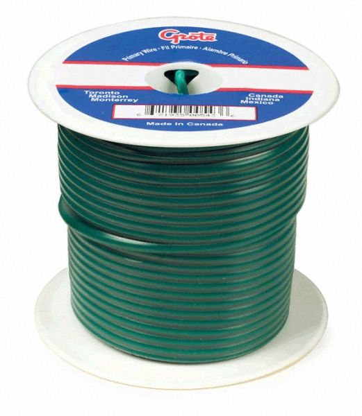 Primary Wire 18 AWG 1 Cond 100 ft Green