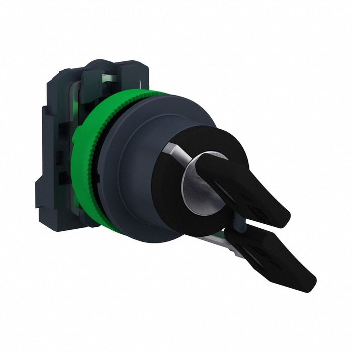 SelectorSwitch Keyed 2Pos 30mm Black