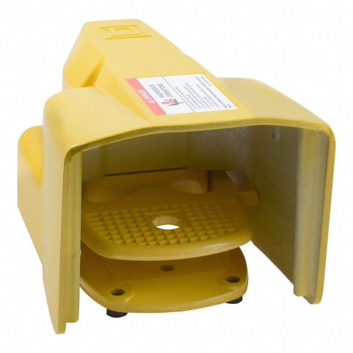 FootSwtch Yellow Aluminum DPDT Momentary