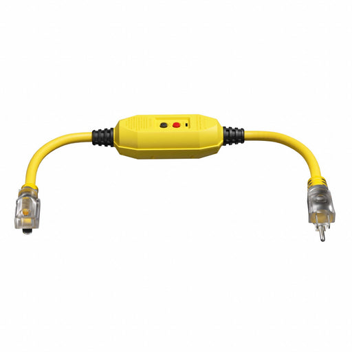 GFCI Yellow 3 ft 1 Outlet 12 AWG