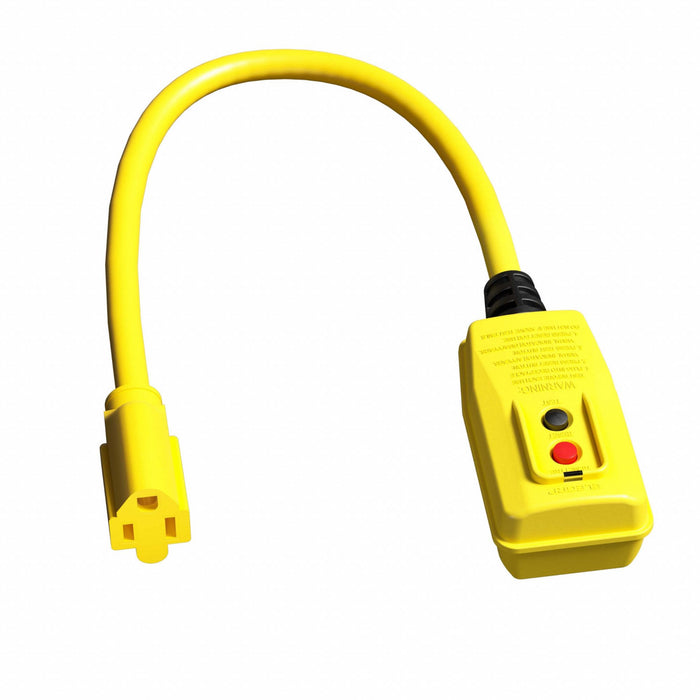 GFCI Yellow 1-1/10ft 1Outlet 12AWG