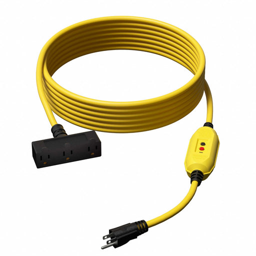 GFCI Yellow 51 ft 3 Outlet 12 AWG
