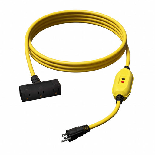 GFCI Yellow 26 ft 3 Outlet 12 AWG