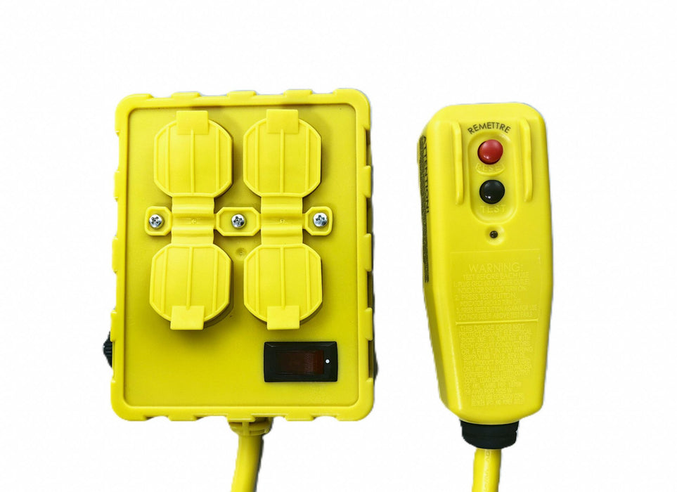 GFCI Yellow 6 ft 4 Outlet 12 AWG