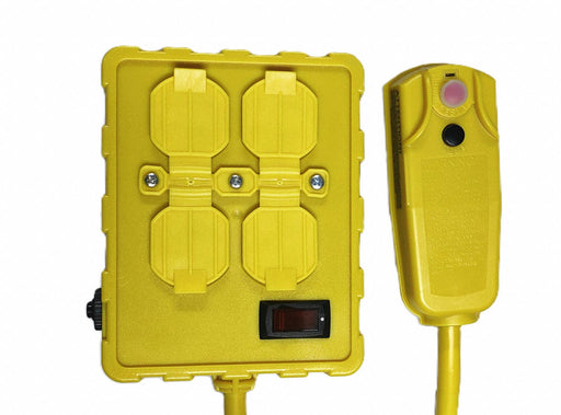 GFCI Yellow 6 ft 4 Outlet 12 AWG