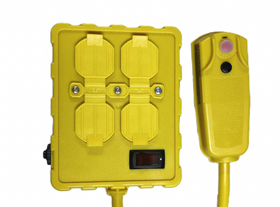 GFCI Yellow 6 ft 4 Outlet 12 AWG